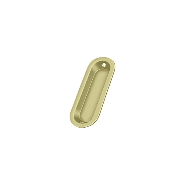 Deltana Flush Pull; Oblong; 3-1/2 x 11/4 x 5/16; Unlacquered Bright Brass Finish FP223U3-UNL - main